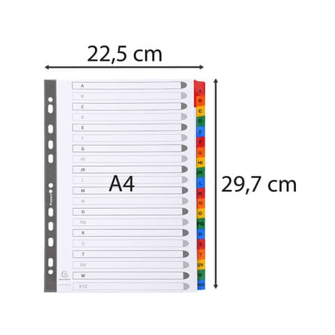 Intercalari stampati in digitale Exacompta Protect'o cartoncino A4 160g/mq 20 tasti AZ - 1111E